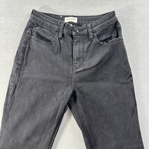 SHYANNE Women’s High Rise Super Flare Tulip Jeans Black 28 X 36 Western Country - Picture 6 of 16